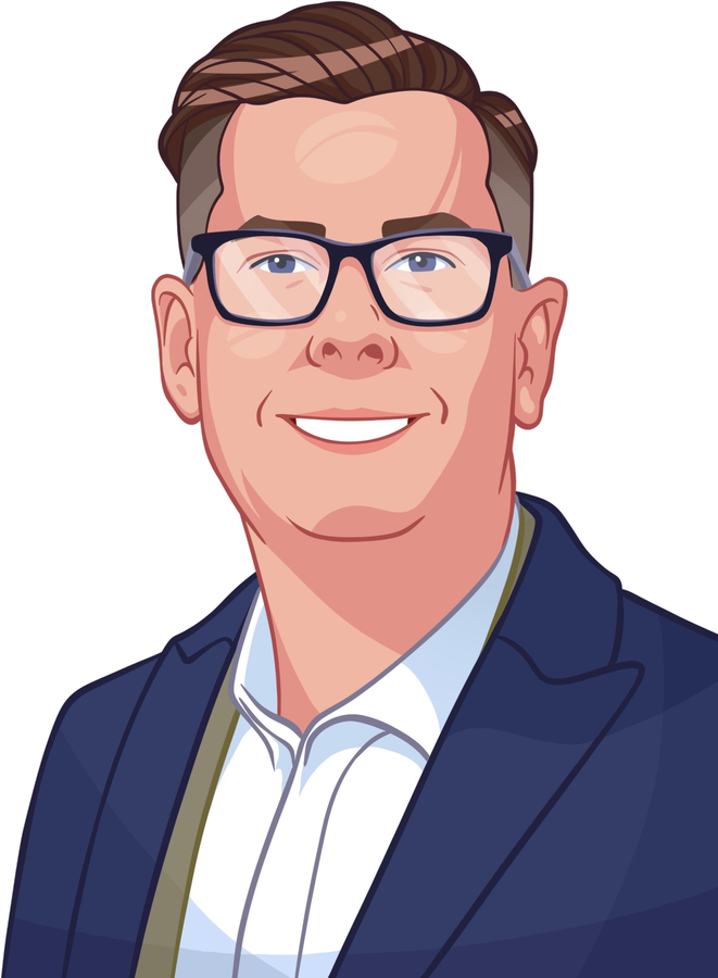 Managing director, drawn by hand